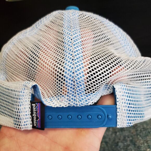 Patagonia Trucker Hat 1973 Fitz Roy Scope Unisex One Size Rounded Bill Blue - Picture 3 of 8